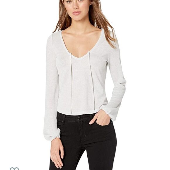 Cupcakes and cashmere Metallic Knit Front Tie NWT - Picture 4 of 4